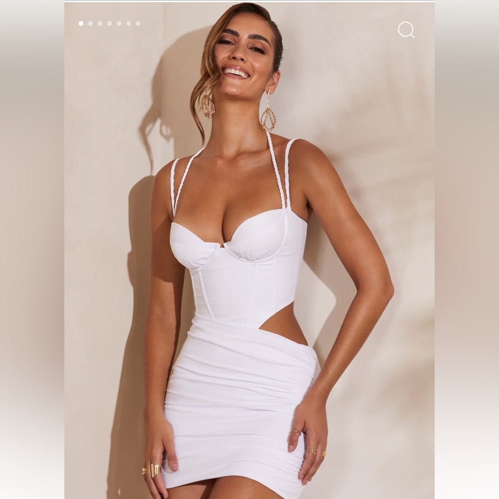 White mini dress
